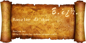Baszler Édua névjegykártya